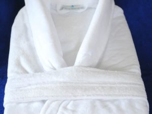 White Velour Bath Robe